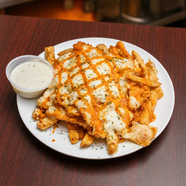 Chicken Buffalo Cheese Fries.