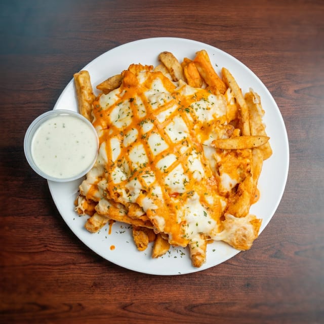 Chicken Buffalo Cheese Fries.